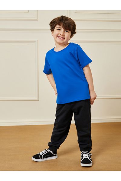 Styli Solid Round Neck T-Shirt & Jogger Set