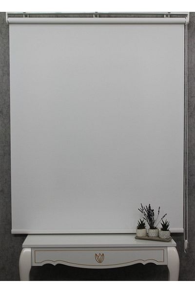 AlpiNaz Matte White Roller - 80% Cuts Light Sunshade Curtain