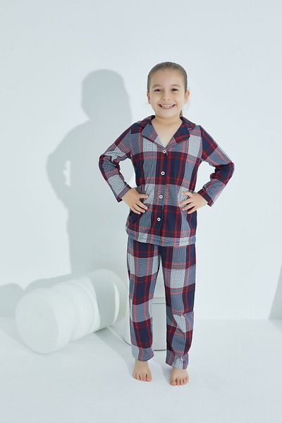 STRAWBERRY COTTON BUTTONED PAJAMA SET