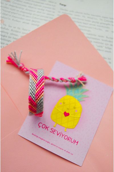 Bidüğüm Colorful Unisex Woven Bracelet Set - Handmade and Lasting Colors