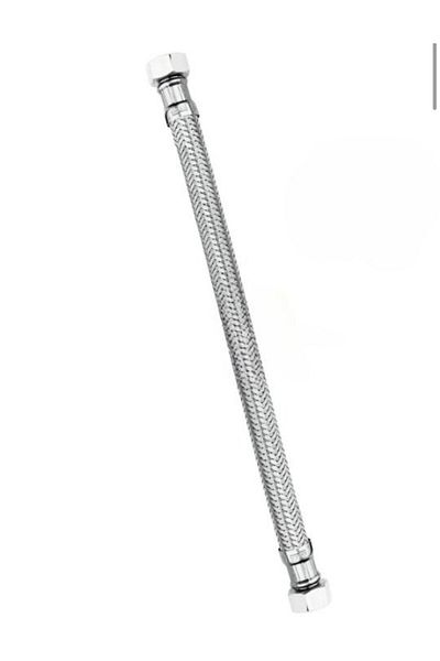 Eray 3/8-3/8 50 cm Steel Flex Connection Hose - 1 Piece
