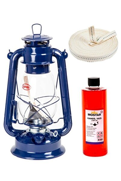 Genel Markalar Mavi Dekoratif/nostalji Mavi Gemici Feneri 400 ml Kandil Yağı ...