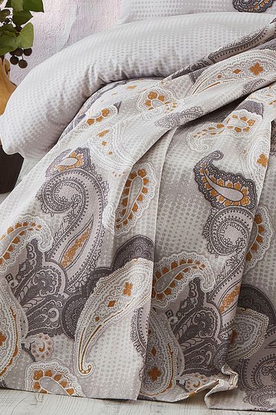 Cotton Life Αντίκα Καφέ Μονό Βαμβακερό Σετ Πικέ