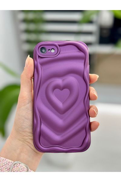 Go Aksesuar حافظة سيليكون غير لامعة ثلاثية الأبعاد متوافقة مع هاتف Iphone 7 - 8 - SE 2020