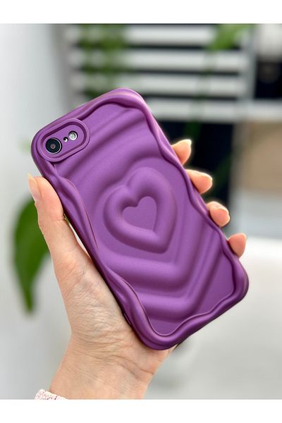 Go Aksesuar حافظة سيليكون غير لامعة ثلاثية الأبعاد متوافقة مع هاتف Iphone 7 - 8 - SE 2020