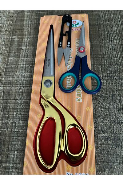 DİBA AVM Professional Tailor Scissors - Original Fabric, Denim Leather Cutting, Steel Large Size Thread and Sheathy