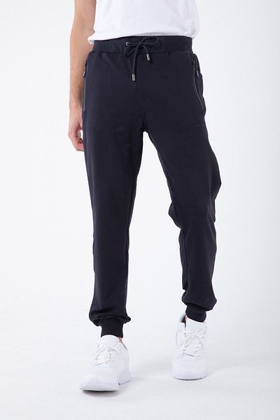 UNIQROY Navy Blue Comfortable Cut Warm Cotton Sweatpants - Two Thread Fabric