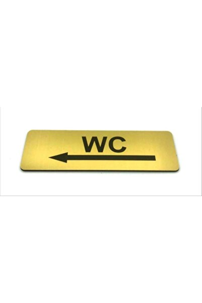SE-Dizayn Wc Tuvalet Tabelası Sol Yönünde Ok İşareti  6 CM X 20 CM Kapı Yönle...