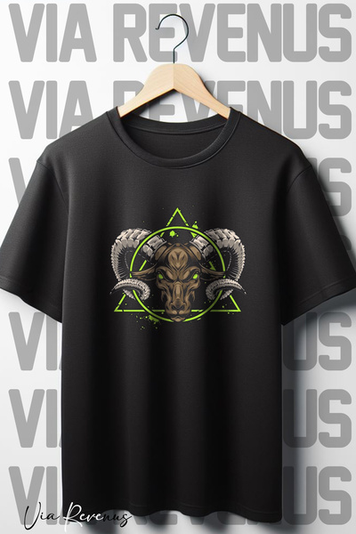 Vordevia Crna Oversize kroj okrugla kragna Koç Štampano majica