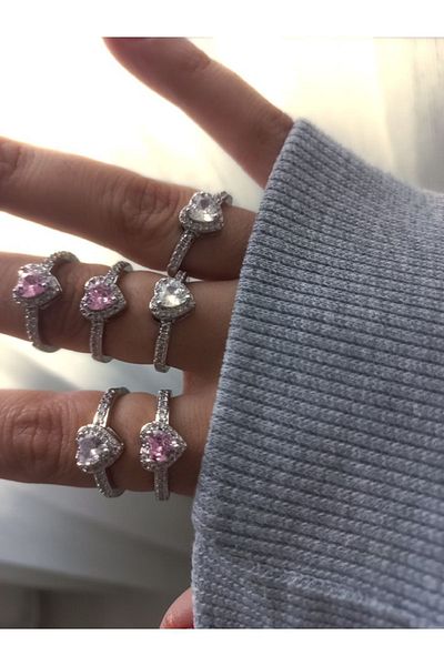 İncilaksesuar Adjustable seriously relationship ring with heart gift ring gift for lover