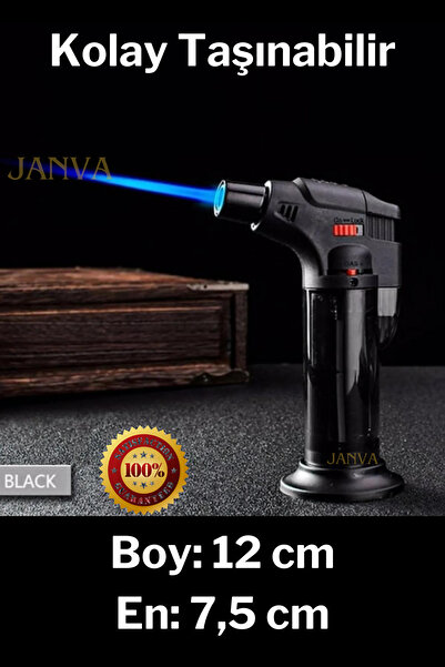 Janva Doldurulabilir Turbo Torch Pürmüz Çakmak Yemek Hazırlama Mangal Nargile Kamp Çakmağı