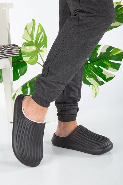 PLN SHOES Παντόφλες σπιτιού Faylon Unisex με μάλλινη σόλα