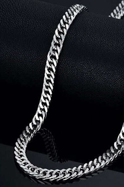 Chance Accessories Kalın 6mm Sık Aralıklı Yassı Çelik Zincir