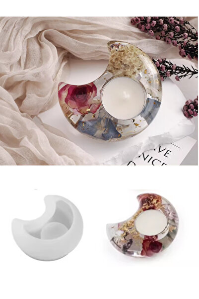 Sirius Hobi Epoksi Kalıp Mum Alçı Modern Mumluk Kalıpları Ay