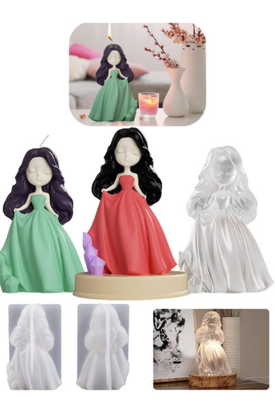 Sirius Hobi Epoksi Kalıp Mum 3D Prenses Gece Lambası Kalıbı