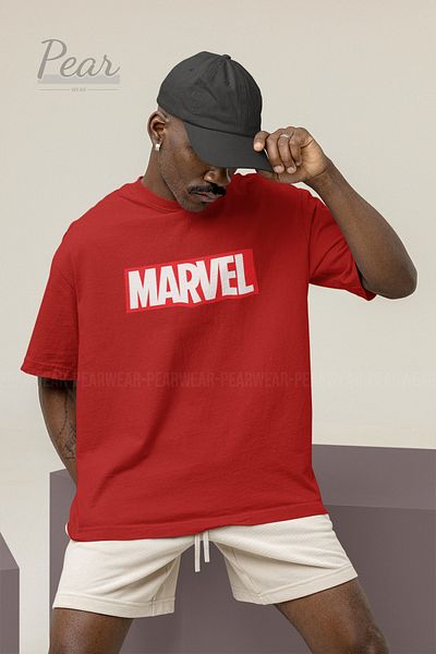 Pear Wear Μπλουζάκι Unisex Oversize MARVEL με στάμπα