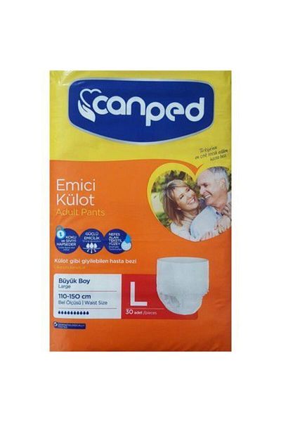 Canped Absorbent Panties L Large Size 30 Pack