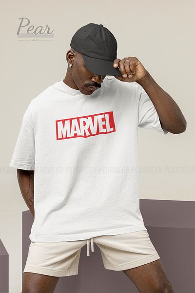 Pear Wear Unisex Oversize MARVEL Printed T-Shirt