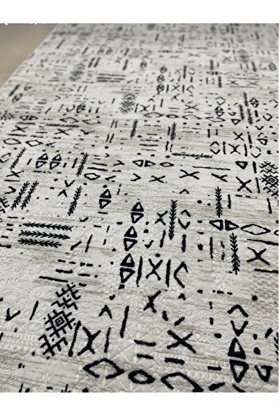 AKSU Jel Kaymaz Taban Yıkanabilir Yumuşak Yüzey Kesme Halı Yolluk Krem Momento