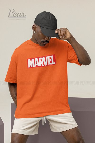 Pear Wear Μπλουζάκι Unisex Oversize MARVEL με στάμπα