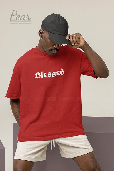 Pear Wear Μπλουζάκι Unisex Oversize - Blessed Printed