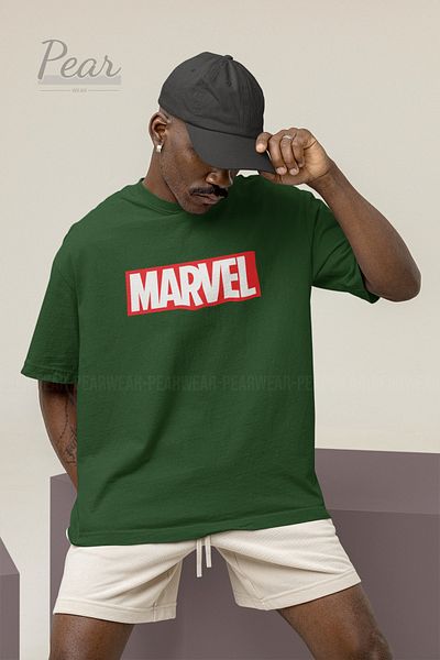 Pear Wear Μπλουζάκι Unisex Oversize MARVEL με στάμπα