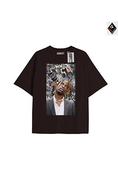 Adrift Travis Scott Black Oversize Unisex T-shirt - Relaxed Fit