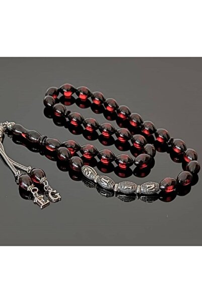 KehribarSanat Sürmeli sıkma kehribar tesbih isme özel isimli harfli tasarım g...