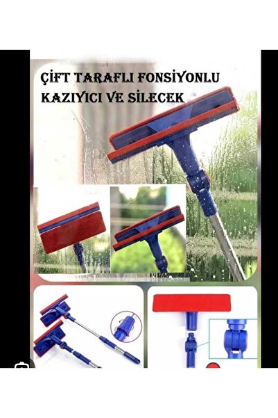 Dalian Home Oynar Başlıklı Çekçekli Teleskopik Cam Silme Aparatı
