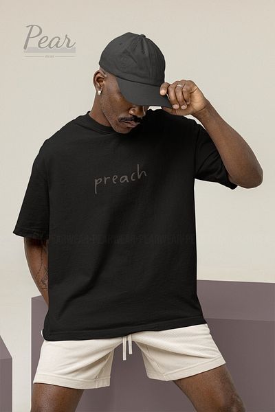 Pear Wear Μπλουζάκι Unisex Preach Printed Oversize