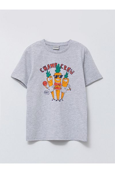 LC Waikiki Boy - Crew Neck and Printed Short Sleeve T-Shirt