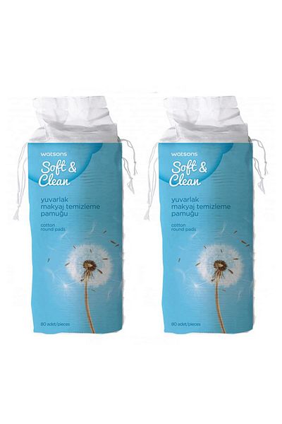 Watsons Round Makeup Remover Cotton Disc 80 Pieces X 2