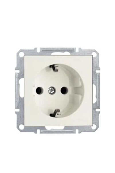 OVİVO 10 Adet Grano Beyaz Topraklı Priz 10'lu Paket / Set Çerçeve Dahil