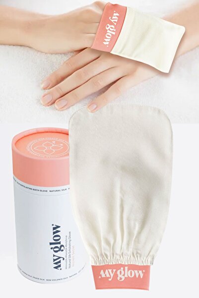 MYGLOW مقشر الجسم والوجه المرن من الحرير المغسول - تقشير الاستحمام، لجميع أنو...