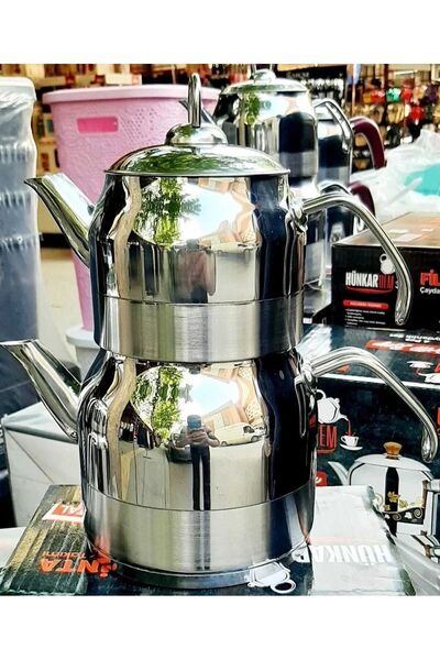 Yıldız çelik Filinta Aile Boy Çaydanlık Metal Kulp 4 Litre