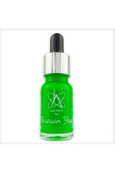 Alze Kimya Hobi Floresan Yeşil Mum Boyası 10 ml - Parafin Soya Wax Balmumu Mu...