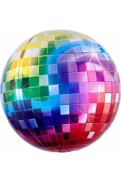 DÜVENCİ TİCARET بالون ديسكو بول فويل ملون 55 سم