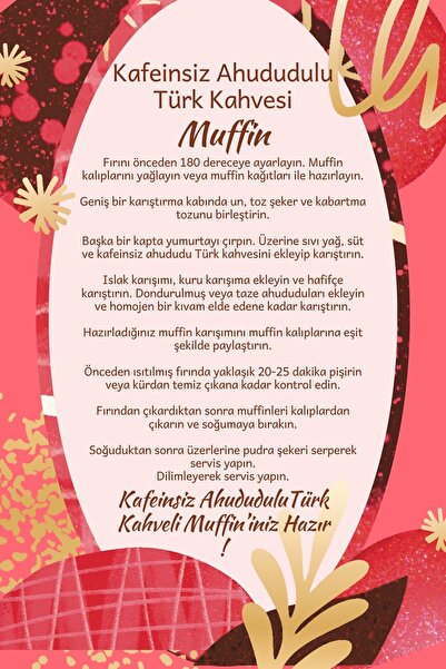 Mim and More Decaf Ahududulu Türk Kahvesi Ahududu Aromalı Kafeinsiz Türk Kahvesi 200 Gr