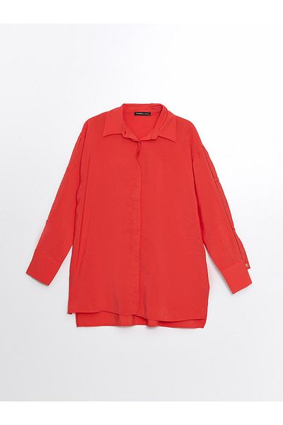 LC Waikiki LCW Oversize-Shirt-Tunika für Damen – gerader Schnitt