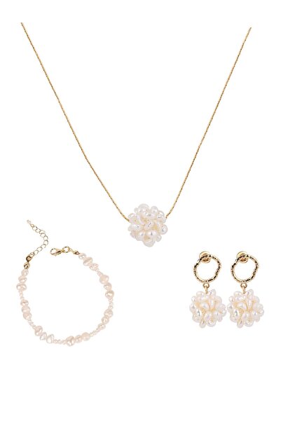 Ecru Atelier Liva Kolye, Küpe ve Bileklik Seti