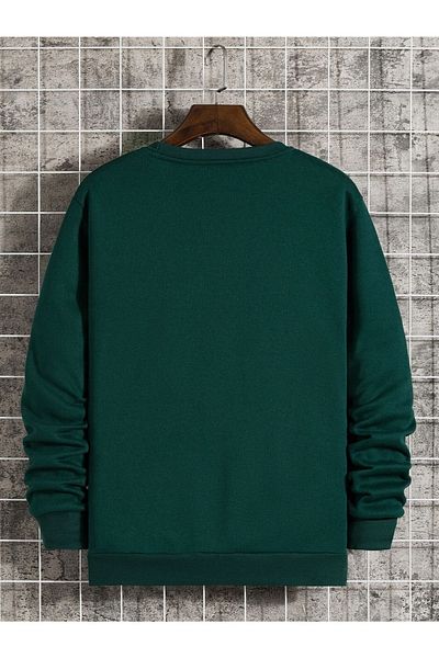 DAXİS Sportwear Company Hanorac verde oversize unisex cu gât crew