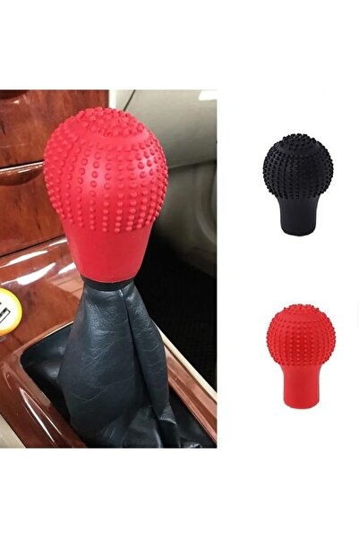 İKTUNING Vites Topuzu Kılıfı Silikon Yuvarlak Masajlı(KIRMIZI)