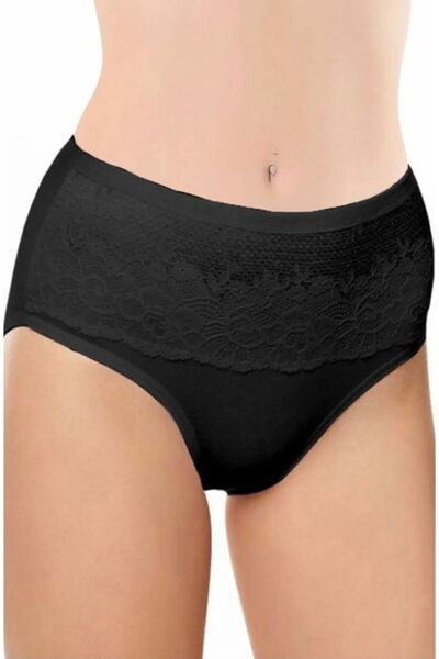 Belinay Kadın 6 Lı Paket Siyah Renk Yüksek Bel Toparlayıcı Korse Külot