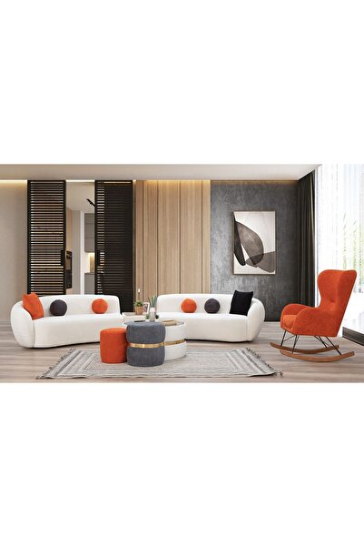 mobilyabazari Teddy Köşe Koltuk Takımı (sallanır Sandalyeli)