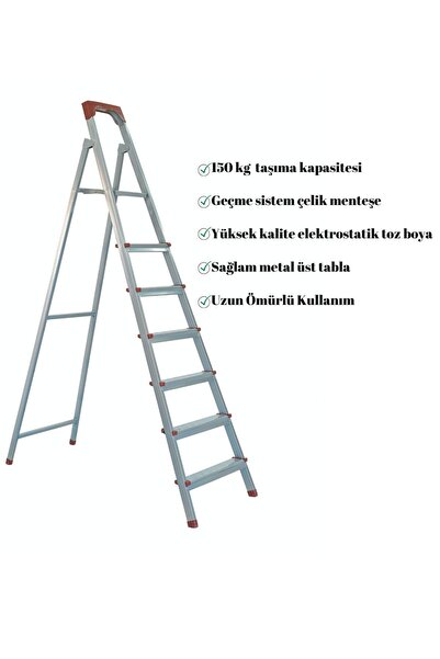 ZE Zigana Ev Gereçleri 6+1 Ev Tipi 150kg Taşıma Kapasiteli Profil Merdiven
