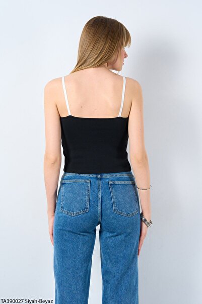 Ladyone Γυναικείο Μαύρο Λευκό Μονό Στάνταρ