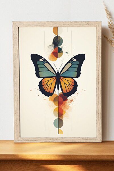 Luna Marissa Μίνιμαλ αφίσα πεταλούδας - Αφίσα τοίχου από γυαλιστερό χαρτί χωρ...