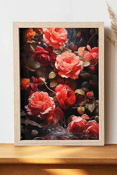 Luna Marissa Αφίσα με κόκκινα τριαντάφυλλα - Αφίσα τοίχου από γυαλιστερό χαρτ...