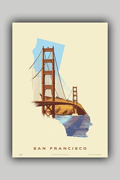 Luna Marissa Αφίσα του Σαν Φρανσίσκο - Αφίσα τοίχου χωρίς πλαίσιο