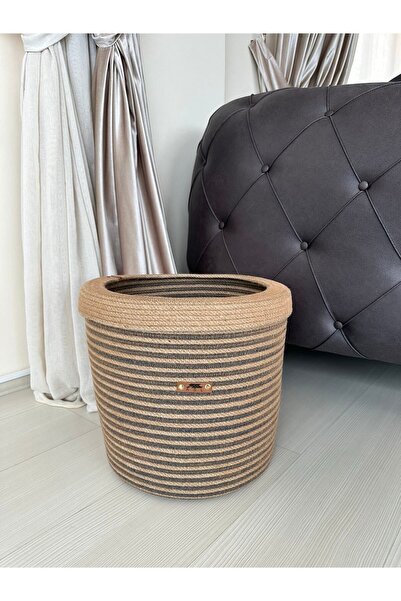 ASL CONCEPT Battaniyelik/sepet/organizer Jüt-füme Çizgili